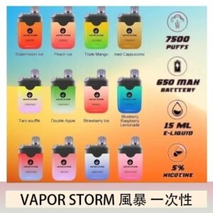 Vapor Storm風暴電子煙7500口（5%）一次性